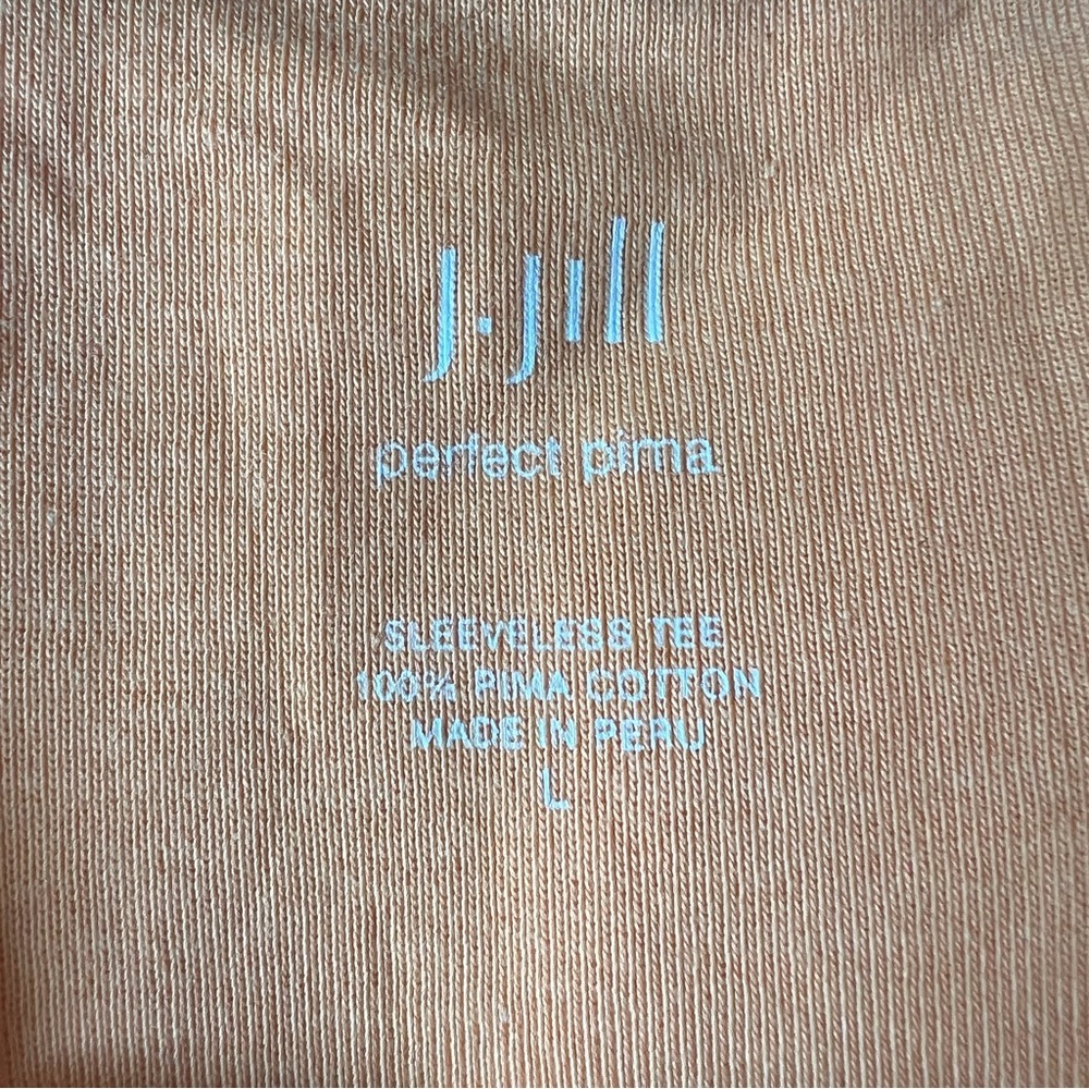2/$30 J. Jill 100% Perfect Pima Cotton Soft Stylish Vibrant Orange Tank Top - Picture 6 of 9